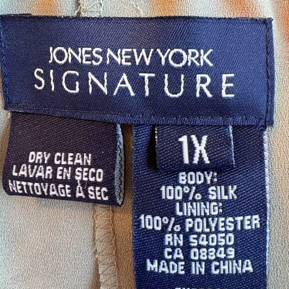 Jones New York Silk Maxi Skirt Elastic Waist Sage Green Floral  Plus Size 1X - Picture 5 of 5